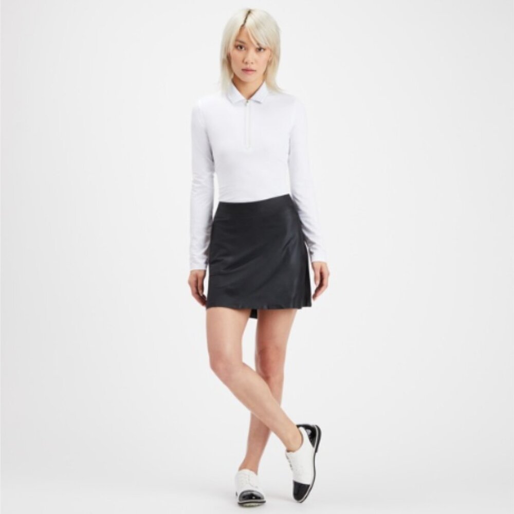 G/Fore Silky Tech Nylon A-Line Skort Shade Onyx Black Sz M Retail Price $145.00 - Picture 11 of 16